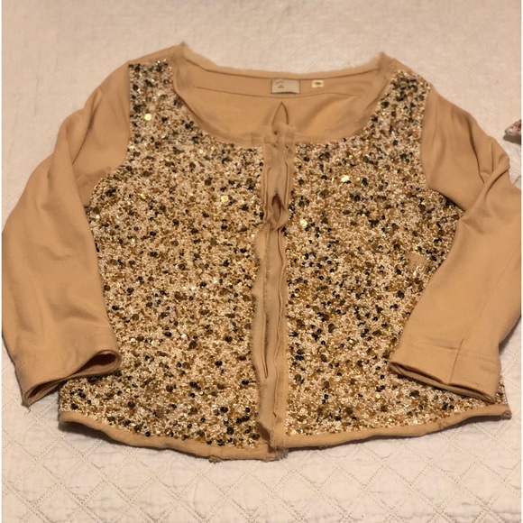 Anthropologie Tops - Anthropology Beaded Cardigan